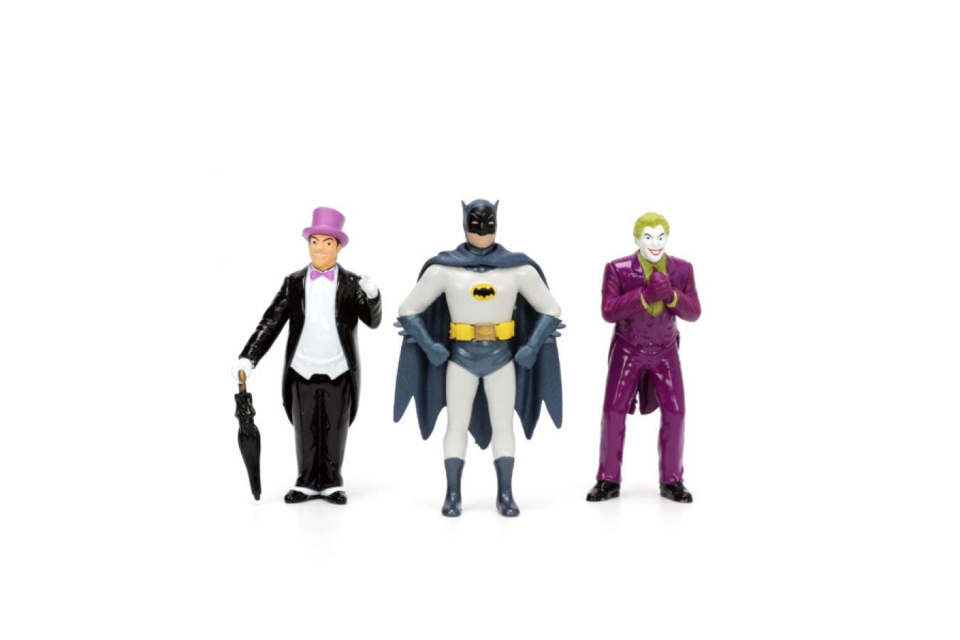 JAD33737 Batman (TV) - Classic Batmobile with 4 Figures 1:24 Scale Set - Jada Toys - Titan Pop Culture