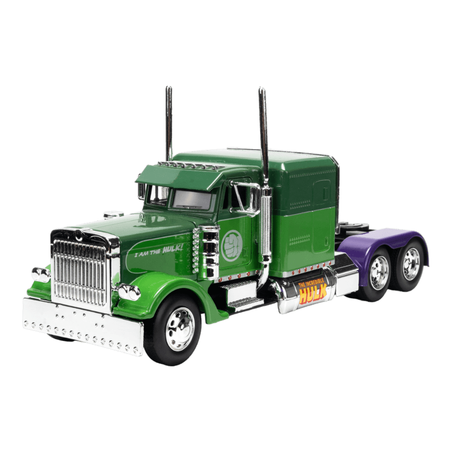 JAD33781 Marvel Comics - 1992 Peterbilt 379 (Hulk colours) 1:24 Scale Diecast Vehicle - Jada Toys - Titan Pop Culture