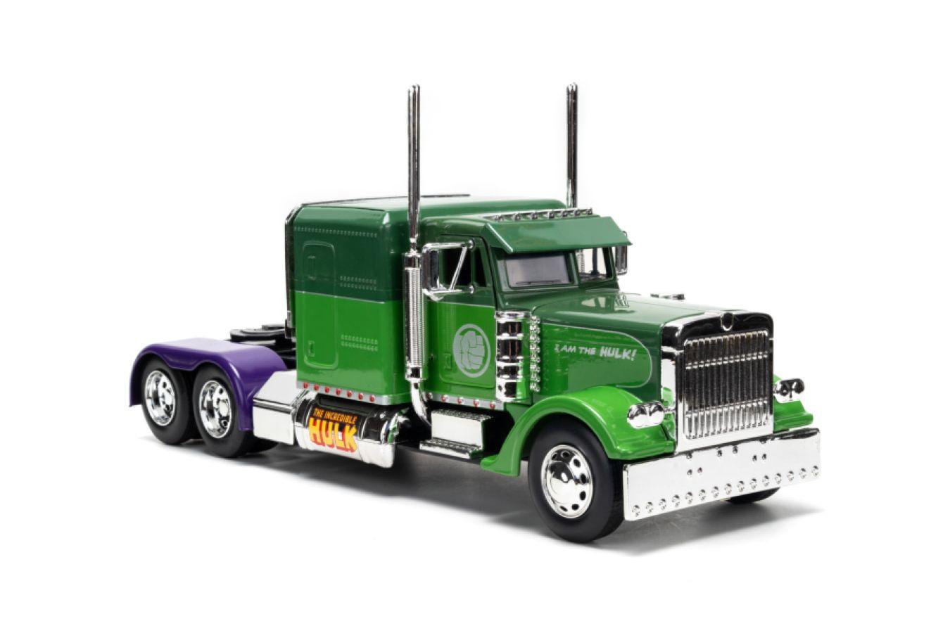 JAD33781 Marvel Comics - 1992 Peterbilt 379 (Hulk colours) 1:24 Scale Diecast Vehicle - Jada Toys - Titan Pop Culture