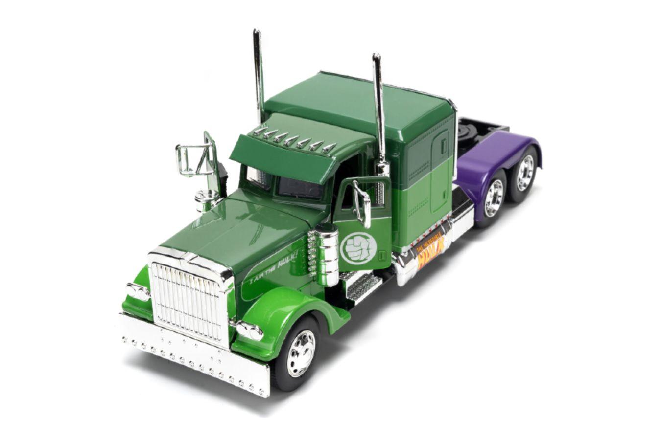 JAD33781 Marvel Comics - 1992 Peterbilt 379 (Hulk colours) 1:24 Scale Diecast Vehicle - Jada Toys - Titan Pop Culture