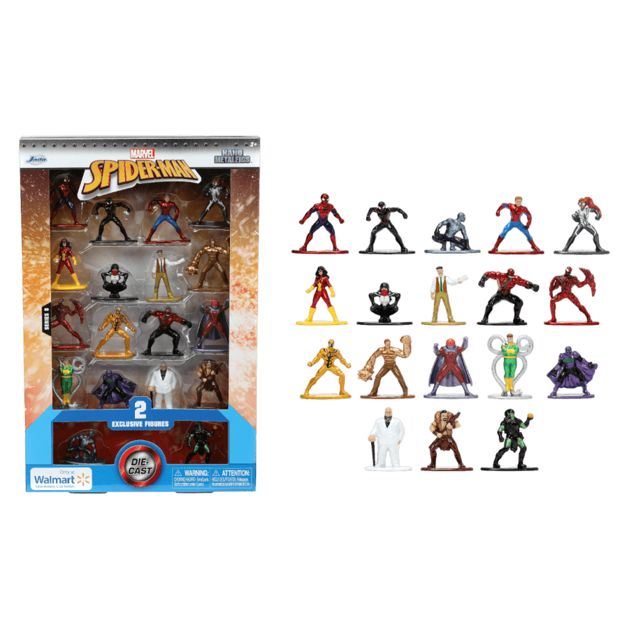 JAD33786 Spider-Man - 60th Anniversary Edition Nano MetalFig 18-Pack Set - Jada Toys - Titan Pop Culture