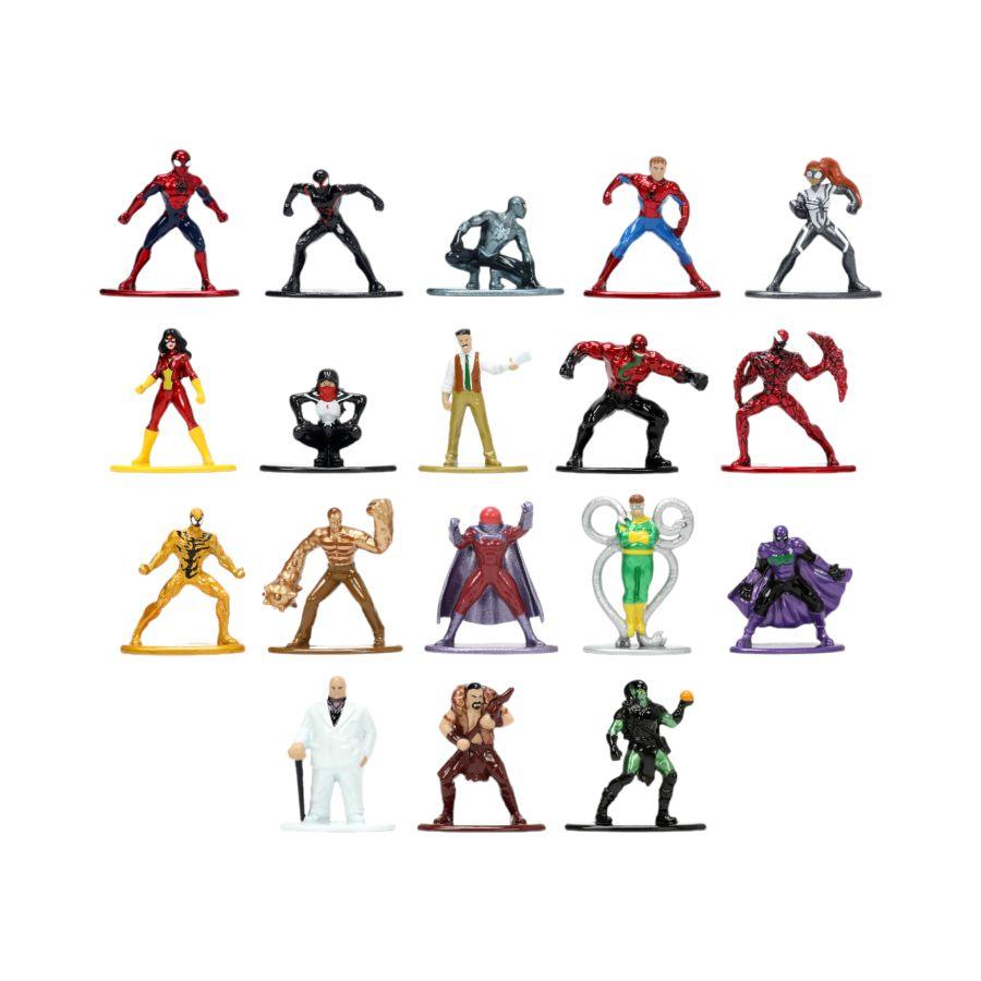 JAD33786 Spider-Man - 60th Anniversary Edition Nano MetalFig 18-Pack Set - Jada Toys - Titan Pop Culture