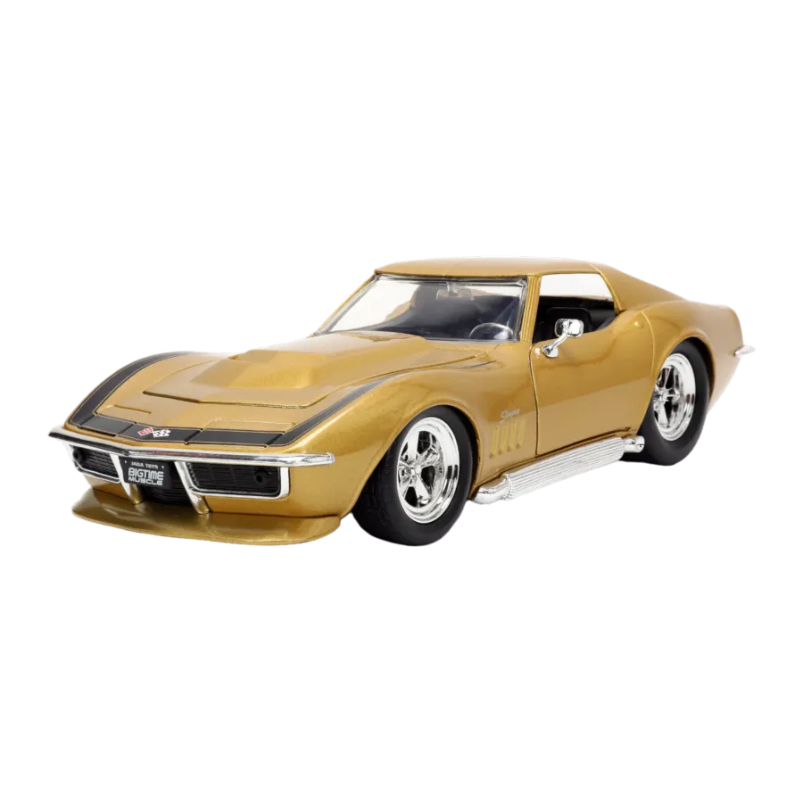 JAD33863 Big Time Muscle - 1969 Corvette Stingray 1:24 Scale Diecast Vehicle - Jada Toys - Titan Pop Culture