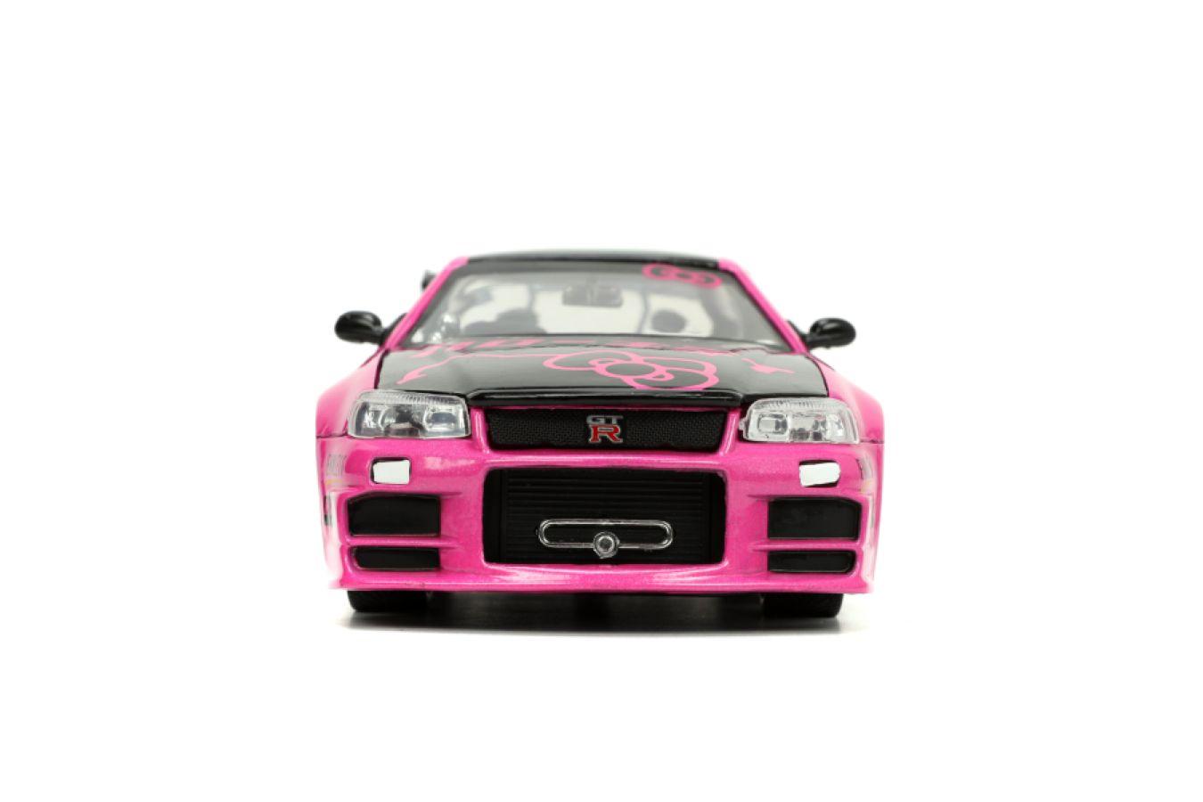 JAD34092 Hello Kitty - 2002 Nissan GTR (R34) with Hello Kitty 1:24 Scale Diecast Vehicle - Jada Toys - Titan Pop Culture