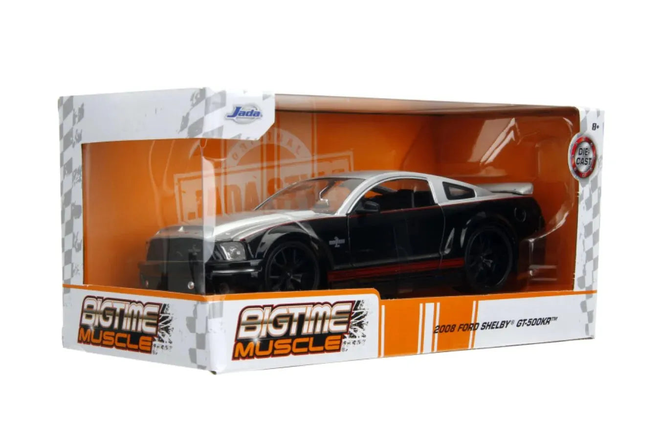 JAD34205 Big Time Muscle - 2008 Ford Mustang Shelby GT500 1:24 Scale Diecast Vehicle - Jada Toys - Titan Pop Culture