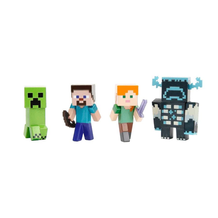 JAD34337 Minecraft - 2.5" MetalFigs 4-Pack - Jada Toys - Titan Pop Culture