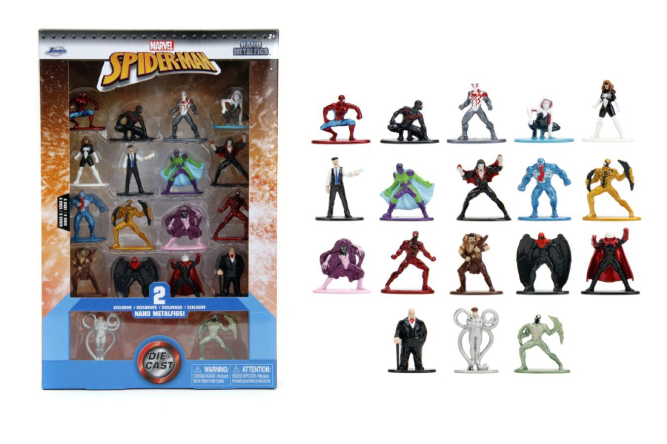 JAD34358 Marvel Comics - Spider-Man Nano Figures [18 Pack] - Jada Toys - Titan Pop Culture