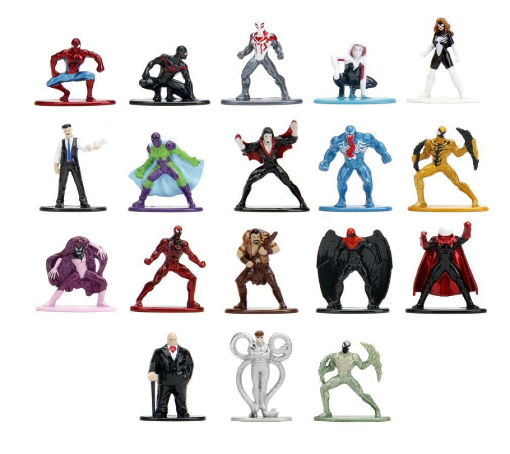 JAD34358 Marvel Comics - Spider-Man Nano Figures [18 Pack] - Jada Toys - Titan Pop Culture