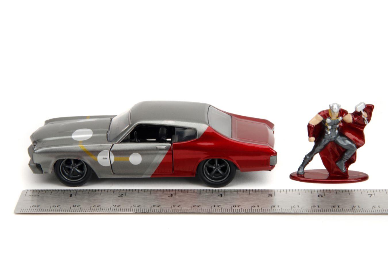 JAD34476 Marvel Comics - 1970 Chevy Chevelle SS with Thor 1:32 Scale Diecast Vehicle - Jada Toys - Titan Pop Culture