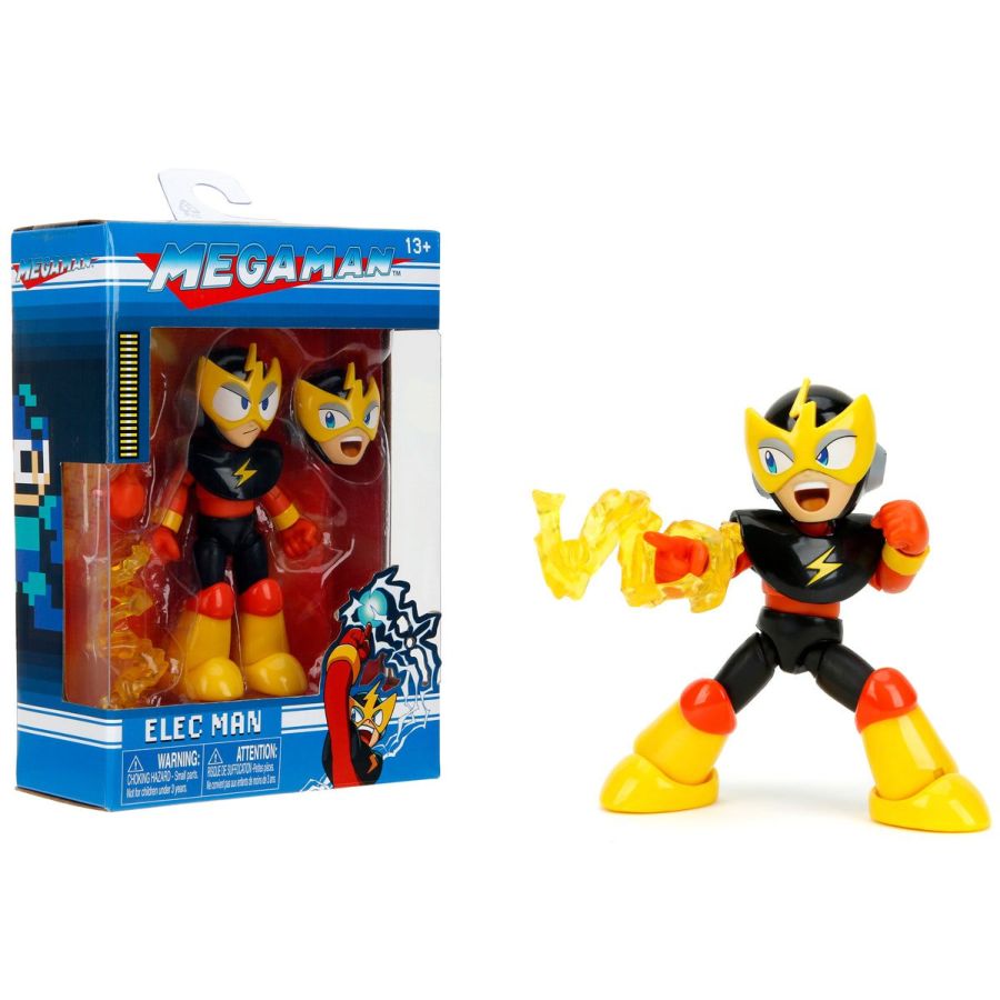 JAD34508 Mega Man - Electric Man 4.5" Action Figure - Jada Toys - Titan Pop Culture