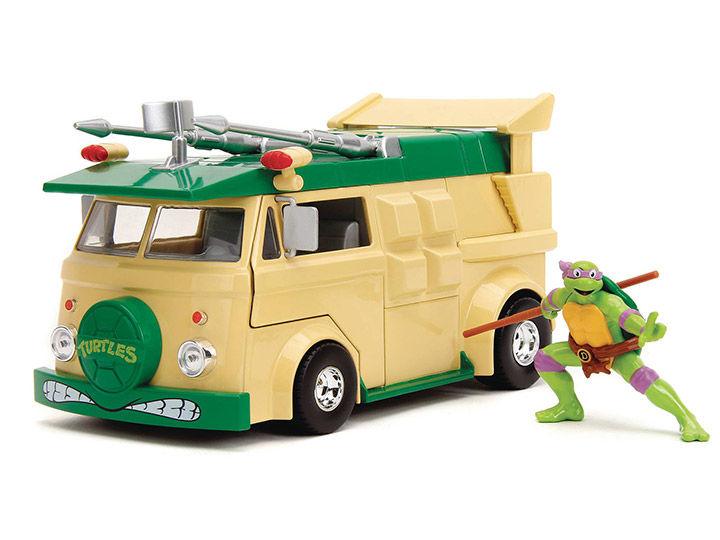 JAD34529 Teenage Mutant Ninja Turtles (TV'87) - HWR Party Wagon w/Donatello 1:24 Scale Vehicle - Jada Toys - Titan Pop Culture