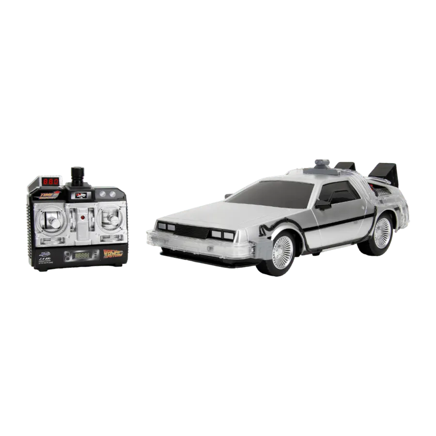 JAD34627 Back to the Future - Time Machine Remote Control 1:16 Scale Vehicle (with Light Up Function) - Jada Toys - Titan Pop Culture