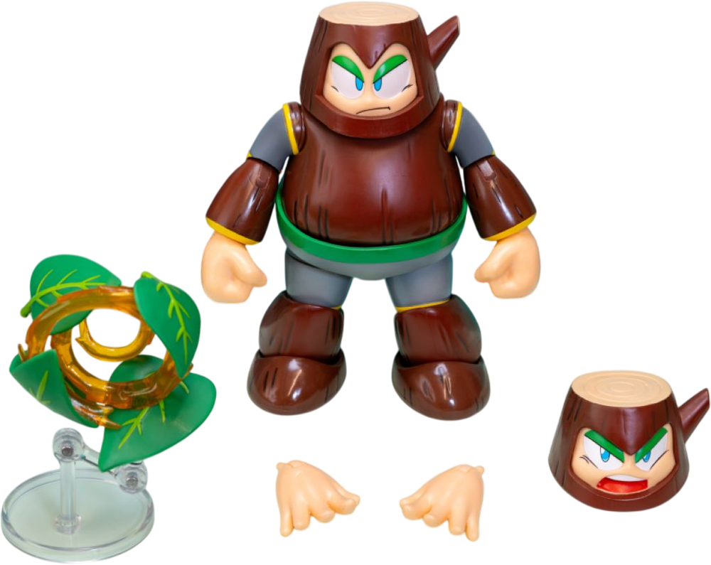 Mega Man - Figura de acción de Wood Man de 4.5"