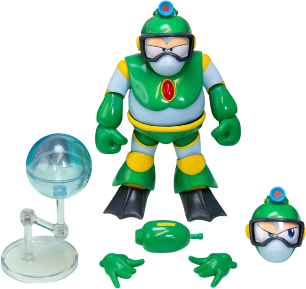 Mega Man - Figura de acción Bubble Man de 4.5"