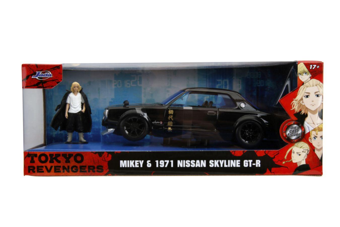 JAD34698 Tokyo Revengers - 1971 Nissan Skyline GTR with Mikey 1:24 Scale Diecast Vehicle - Jada Toys - Titan Pop Culture