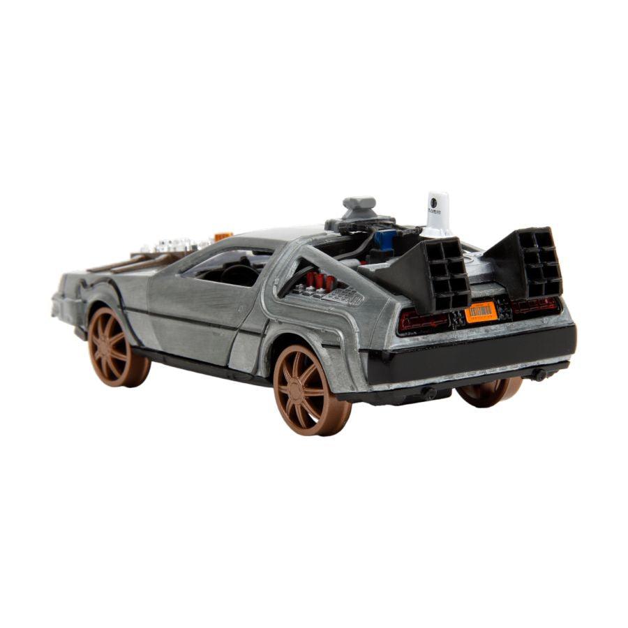 JAD34786 Back to the Future: Part 3 - Time Machine (Railroad wheels) 1:32 Scale Die-Cast - Jada Toys - Titan Pop Culture