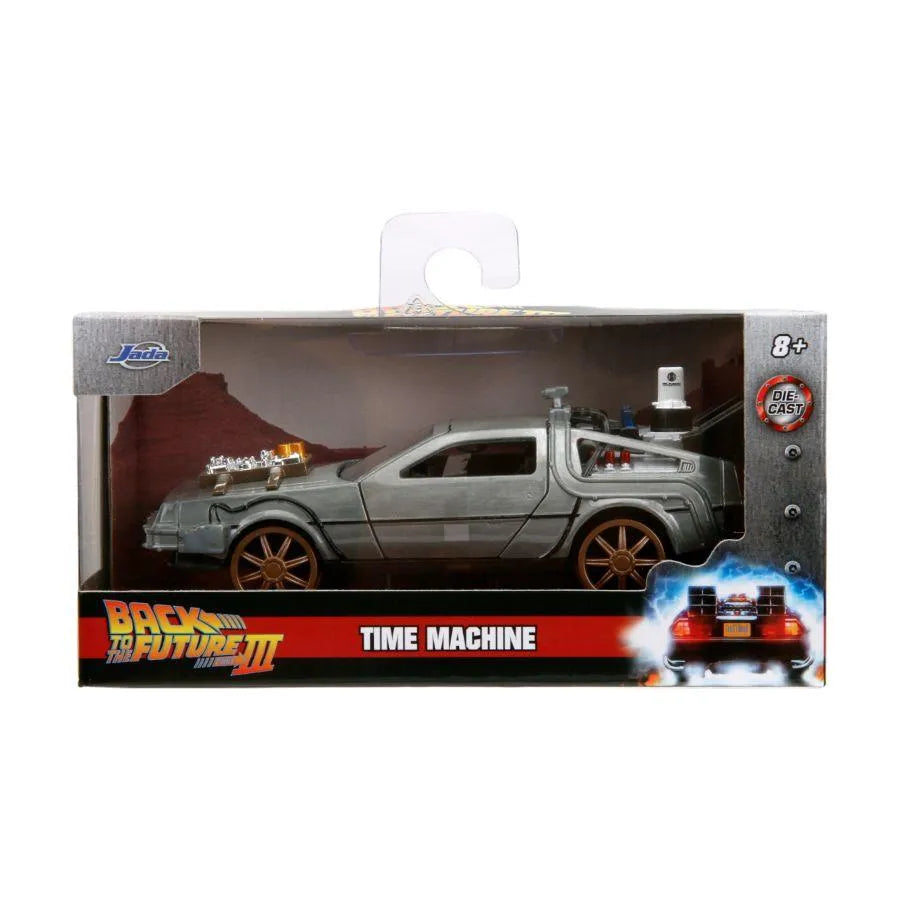 JAD34786 Back to the Future: Part 3 - Time Machine (Railroad wheels) 1:32 Scale Die-Cast - Jada Toys - Titan Pop Culture