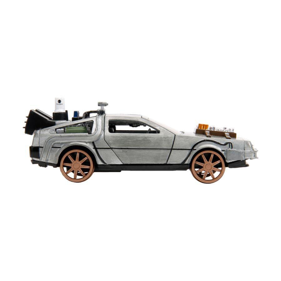 JAD34786 Back to the Future: Part 3 - Time Machine (Railroad wheels) 1:32 Scale Die-Cast - Jada Toys - Titan Pop Culture