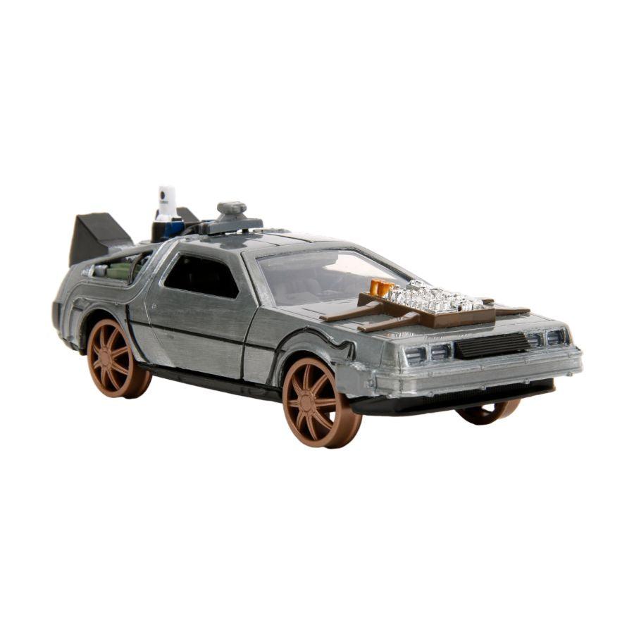 JAD34786 Back to the Future: Part 3 - Time Machine (Railroad wheels) 1:32 Scale Die-Cast - Jada Toys - Titan Pop Culture