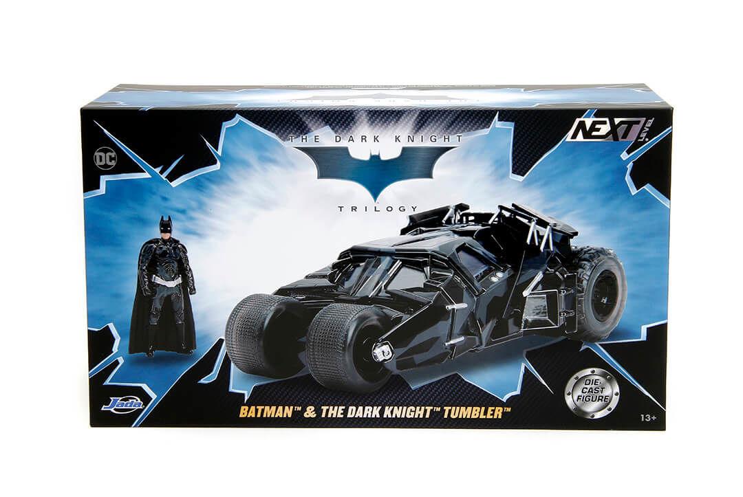 JAD34821 Batman: Dark Knight Trilogy - Batmobile with Batman (Black Camo) SDCC 2023 Exclusive 1:24 Scale - Jada Toys - Titan Pop Culture