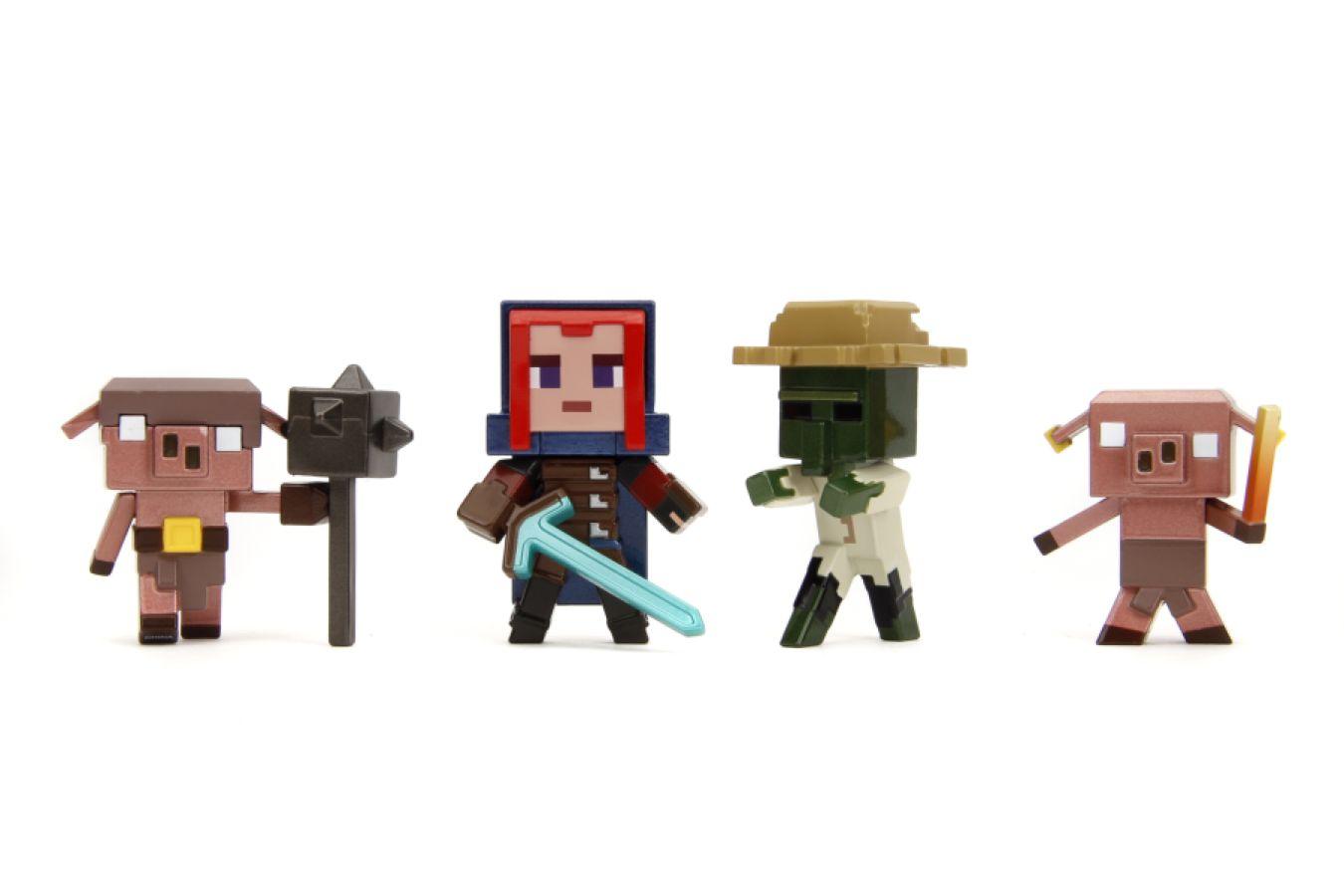 JAD34935 Minecraft - Legends 2.5" Metalfig 4-Pack - Jada Toys - Titan Pop Culture