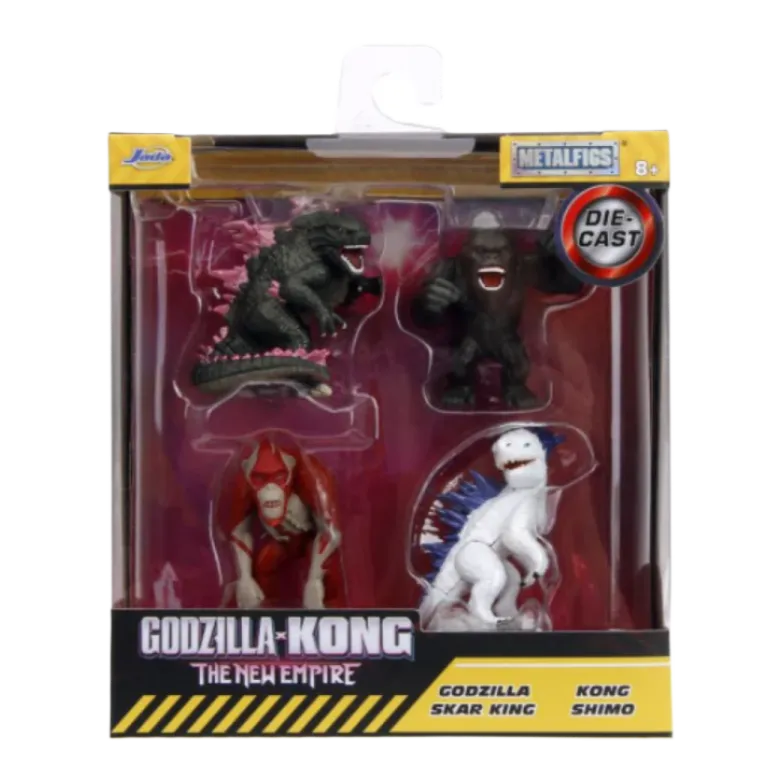 JAD34989 Godzilla x Kong: The New Empire - 2.5" MetalFig 4-Pack - Jada Toys - Titan Pop Culture