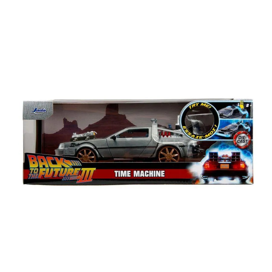 JAD34996 Back to the Future 3 - Delorean 1:24 Diecast Vehicle (with Sound) - Jada Toys - Titan Pop Culture