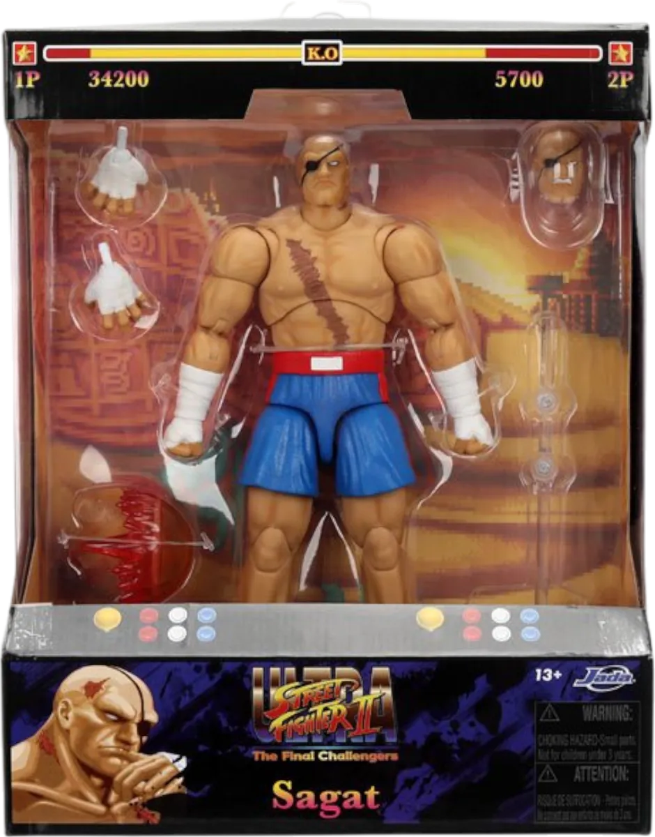 JAD35171 Street Fighter II - 6" Sagat Figure - Jada Toys - Titan Pop Culture