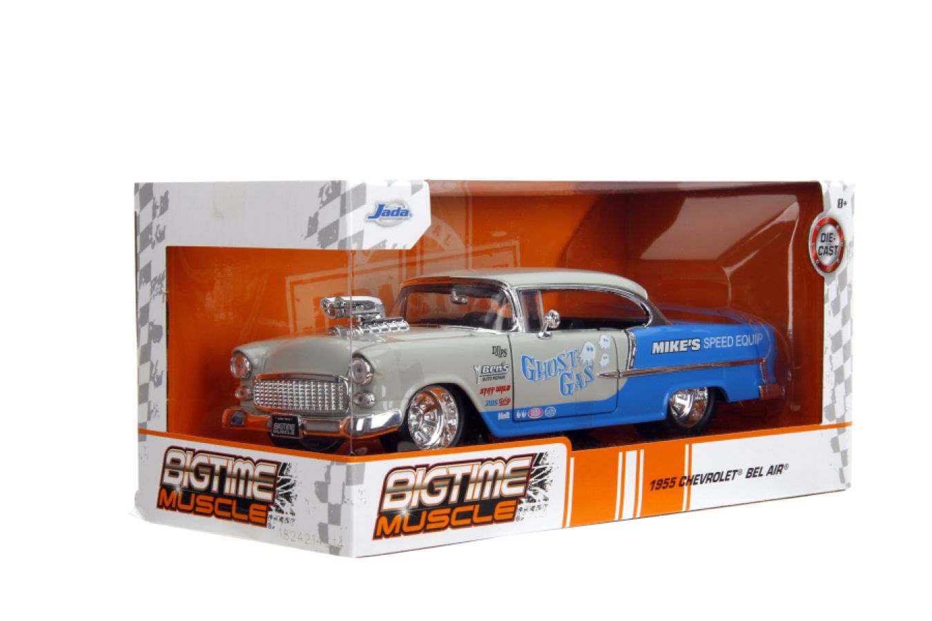 JAD35211 Big Time Muscle - 1955 Chevy Bel Air 1:24 Scale Diecast Vehicle - Jada Toys - Titan Pop Culture