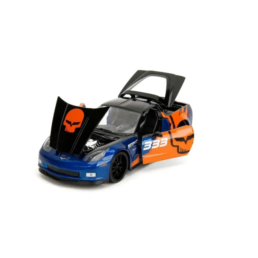 JAD35213 Big Time Muscle - 2006 Chevy Corvette Z06 1:24 Scale Diecast Vehicle - Jada Toys - Titan Pop Culture