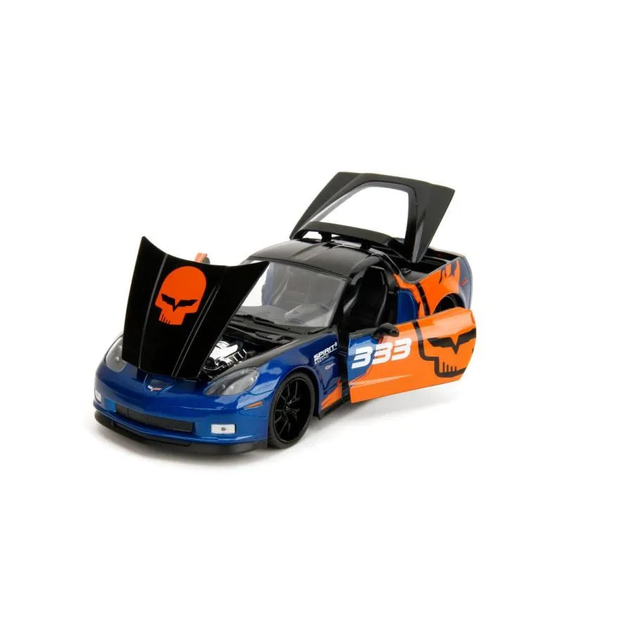 JAD35213 Big Time Muscle - 2006 Chevy Corvette Z06 1:24 Scale Diecast Vehicle - Jada Toys - Titan Pop Culture