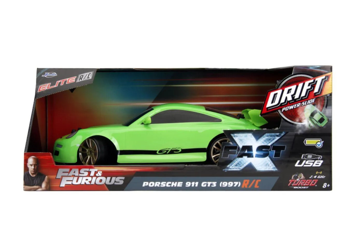 JAD35262 Fast & Furious - Porsche 911 GT3 (997) 1:10 Scale Remote Control Car - Jada Toys - Titan Pop Culture