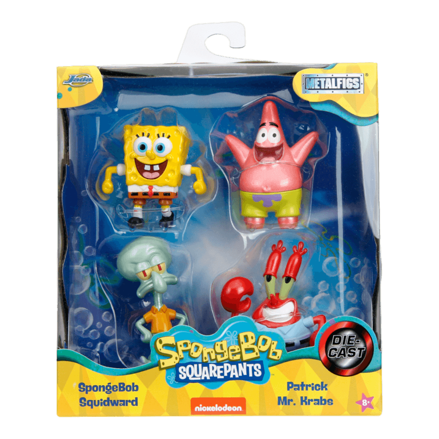 JAD35302 Spongebob Squarepants - 2.5" MetalFig 4-Pack - Jada Toys - Titan Pop Culture