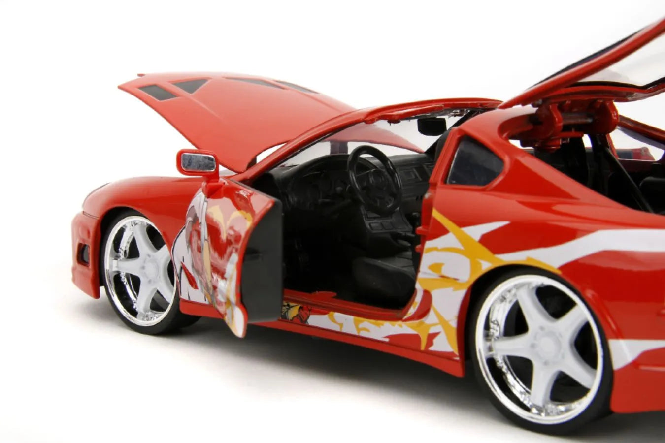 JAD35347 One Punch Man - Saitama with 1995 Toyota Supra V2 1:24 Scale Diecast Vehicle - Jada Toys - Titan Pop Culture