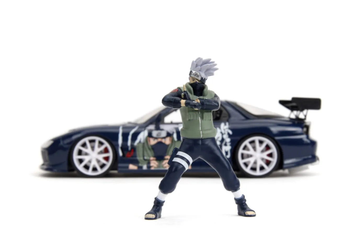 JAD35349 Naruto - Kakashi with 1993 Mazda RX-7 V2 1:24 Scale Diecast Vehicle - Jada Toys - Titan Pop Culture