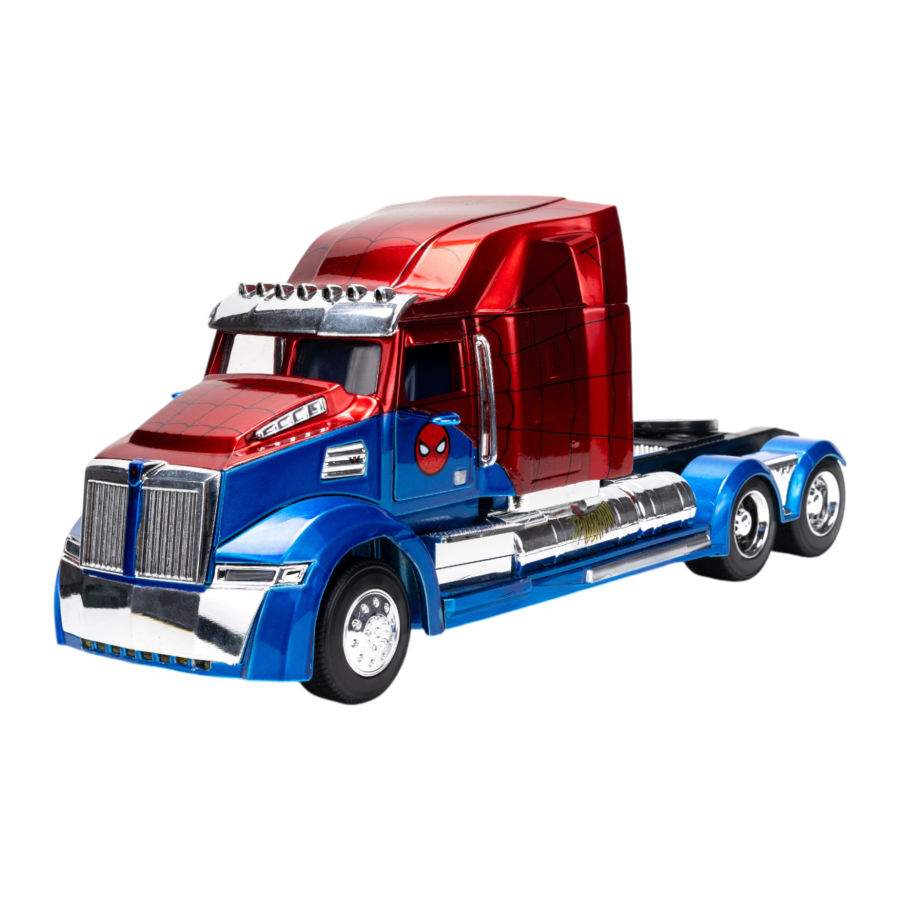 JAD35408 Marvel Comics - Spider-Man Big Rig 1:24 Scale Diecast Vehicle - Jada Toys - Titan Pop Culture