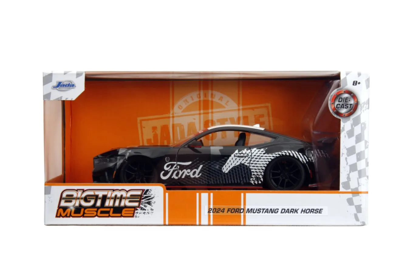 JAD35418 Big Time Muscle - 2024 Ford Mustang "Dark Horse" Edition 1:24 Scale Diecast Vehicle - Jada Toys - Titan Pop Culture