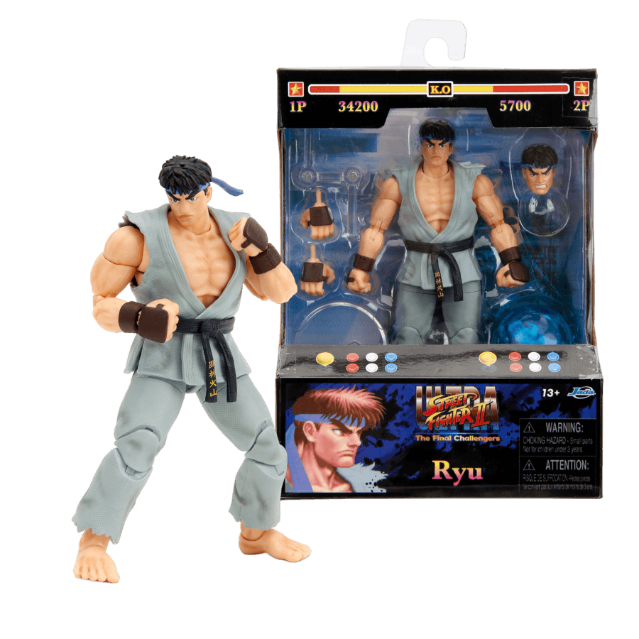 JAD35425 Street Fighter - Ryu (Player 2) 6" Action Figure - Jada Toys - Titan Pop Culture