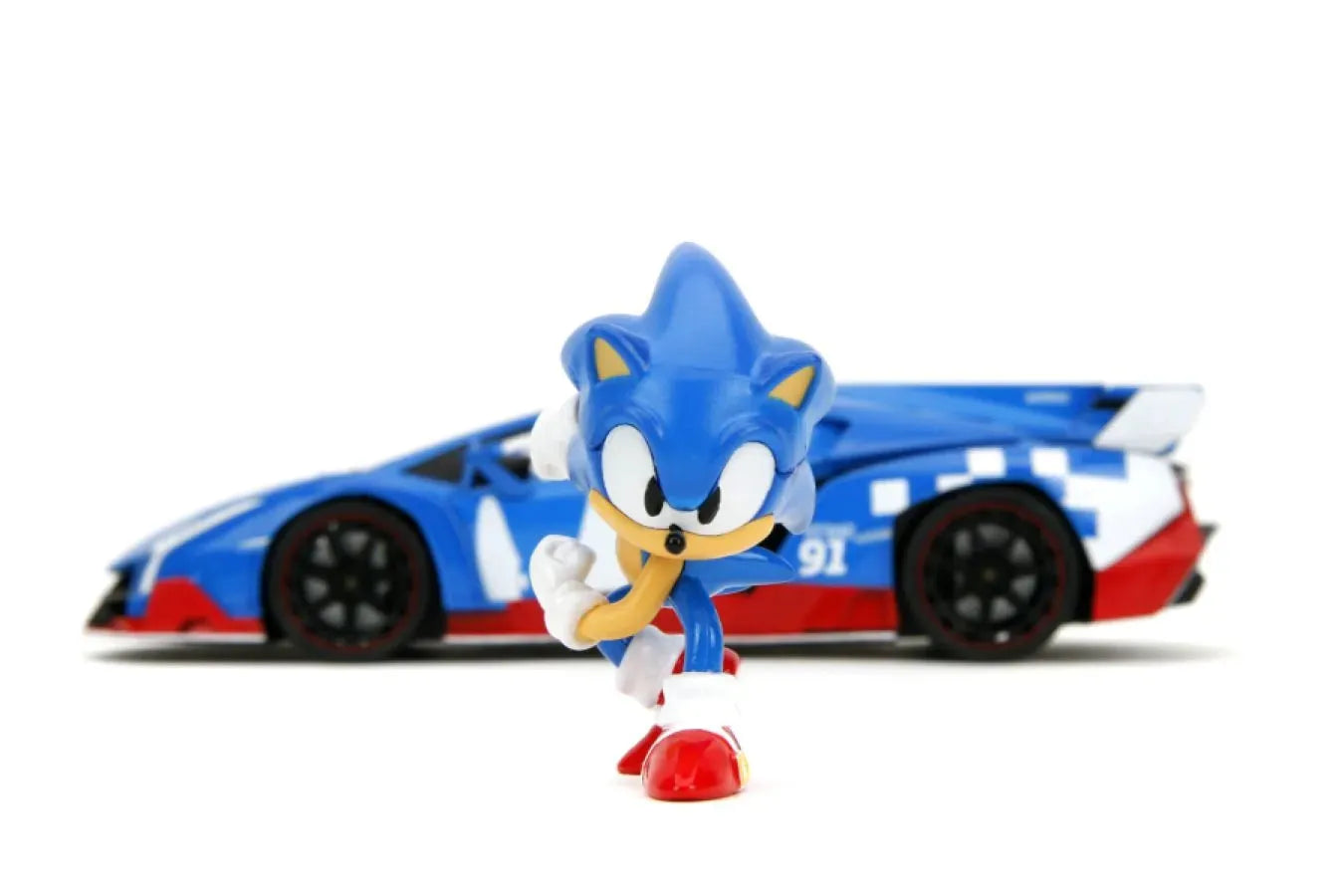 JAD35433 Sonic the Hedgehog- Lamborghini Veneno 1:24 Scale Diecast Vehicle with Sonic Figure - Jada Toys - Titan Pop Culture