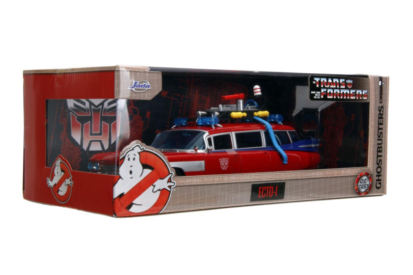 JAD35466 Hollywood Rides - Ghostbusters ECTO-1 X Optimus Prime Mash-up 1:24 Scale Diecast Vehicle - Jada Toys - Titan Pop Culture