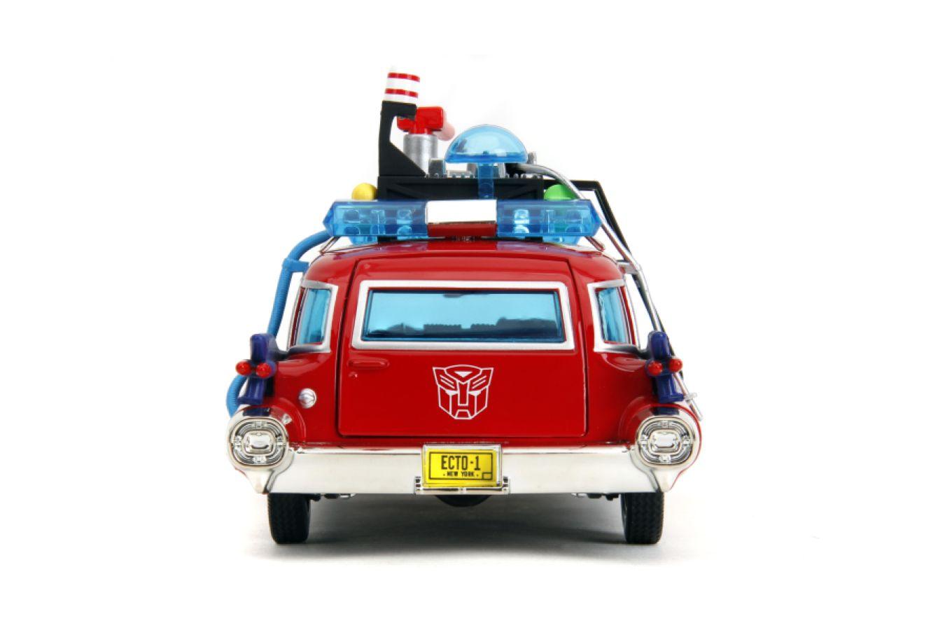 JAD35466 Hollywood Rides - Ghostbusters ECTO-1 X Optimus Prime Mash-up 1:24 Scale Diecast Vehicle - Jada Toys - Titan Pop Culture