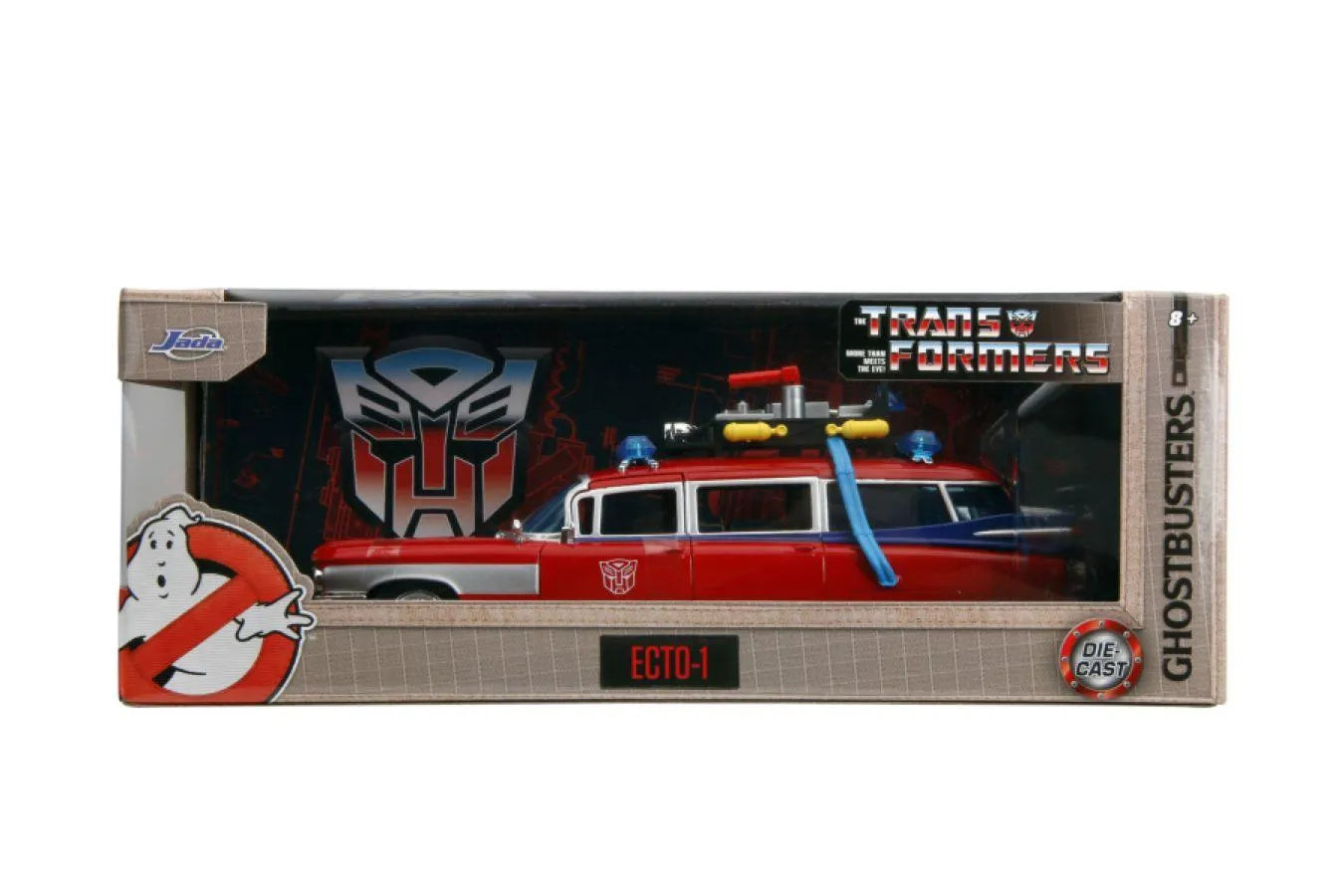 JAD35466 Hollywood Rides - Ghostbusters ECTO-1 X Optimus Prime Mash-up 1:24 Scale Diecast Vehicle - Jada Toys - Titan Pop Culture