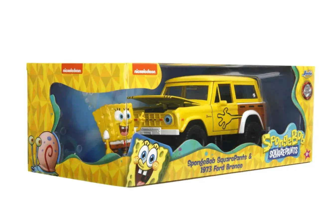 JAD35467 Spongebob Squarepants - 1972 Ford Bronco (with Spongebob) 1:24 Scale Diecast Vehicle - Jada Toys - Titan Pop Culture