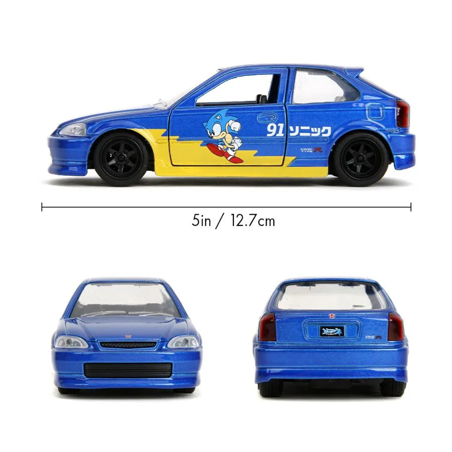 JAD35482 Sonic The Hedgehog - 1:32 Honda Civic Type-R Diecast Vehicle - Jada Toys - Titan Pop Culture