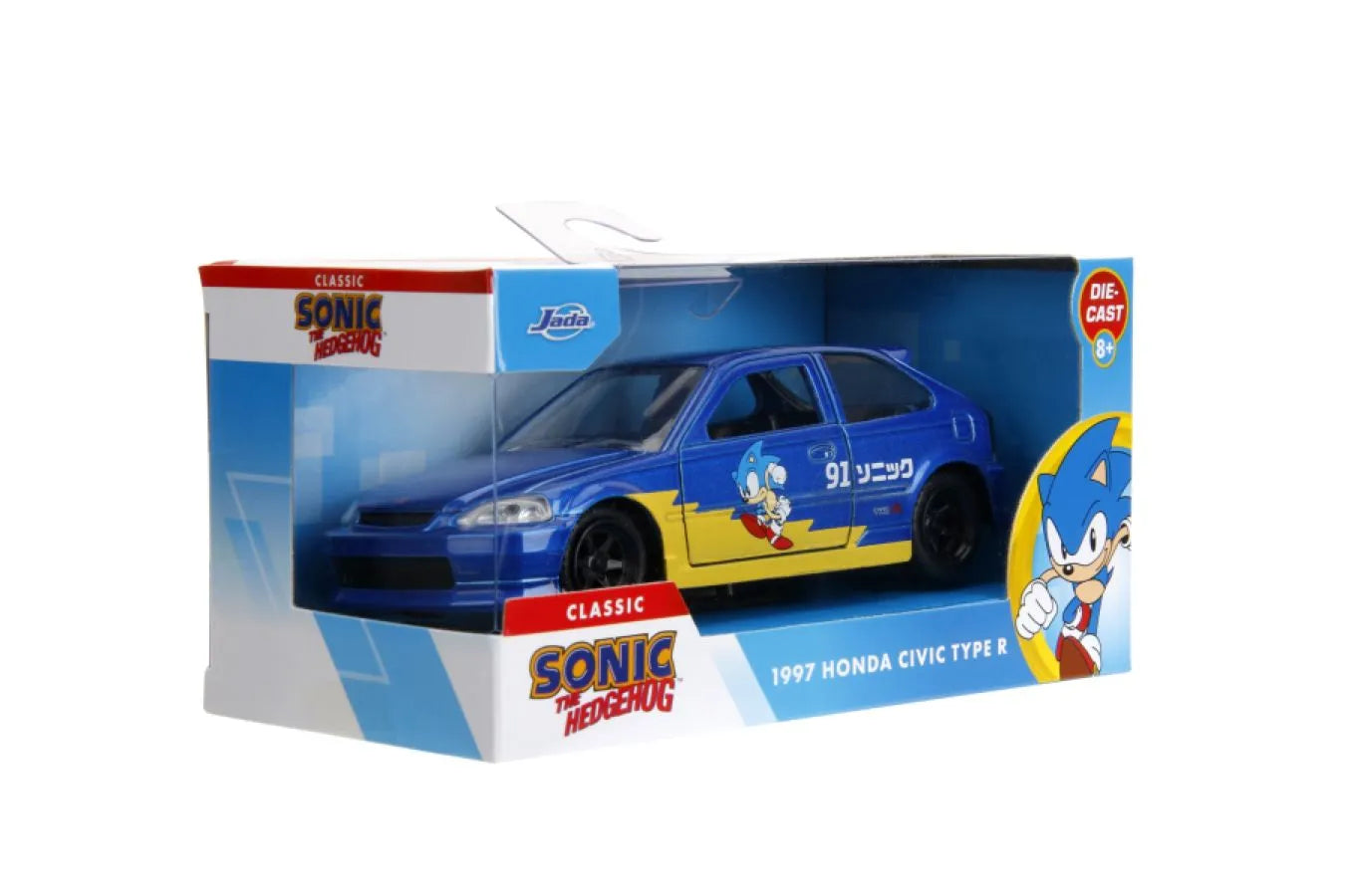 JAD35482 Sonic The Hedgehog - 1:32 Honda Civic Type-R Diecast Vehicle - Jada Toys - Titan Pop Culture