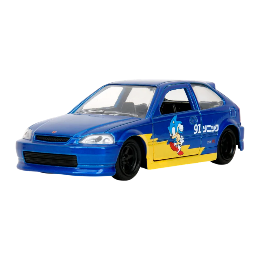 JAD35482 Sonic The Hedgehog - 1:32 Honda Civic Type-R Diecast Vehicle - Jada Toys - Titan Pop Culture