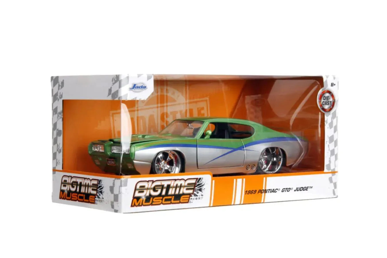 JAD35489 Big Time Muscle - 1969 Pontiac GTO Judge 1:24 Scale Diecast Vehicle - Jada Toys - Titan Pop Culture