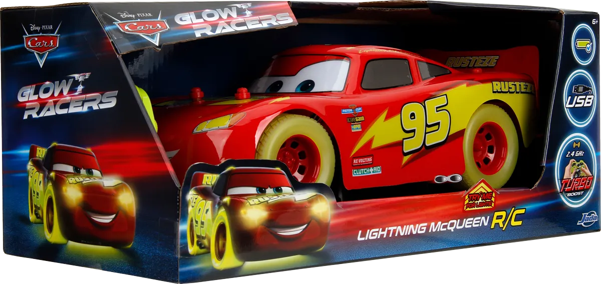 Cars - 1:14 Lightning Mcqueen (Glow) Remote Control Car