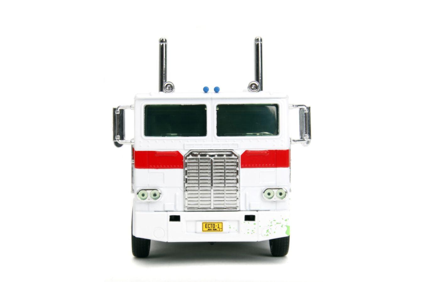 JAD35572 Hollywood Rides - Optimus Prime X Ghostbusters Ecto-1 Mash-up 1:24 Scale Diecast Vehicle - Jada Toys - Titan Pop Culture