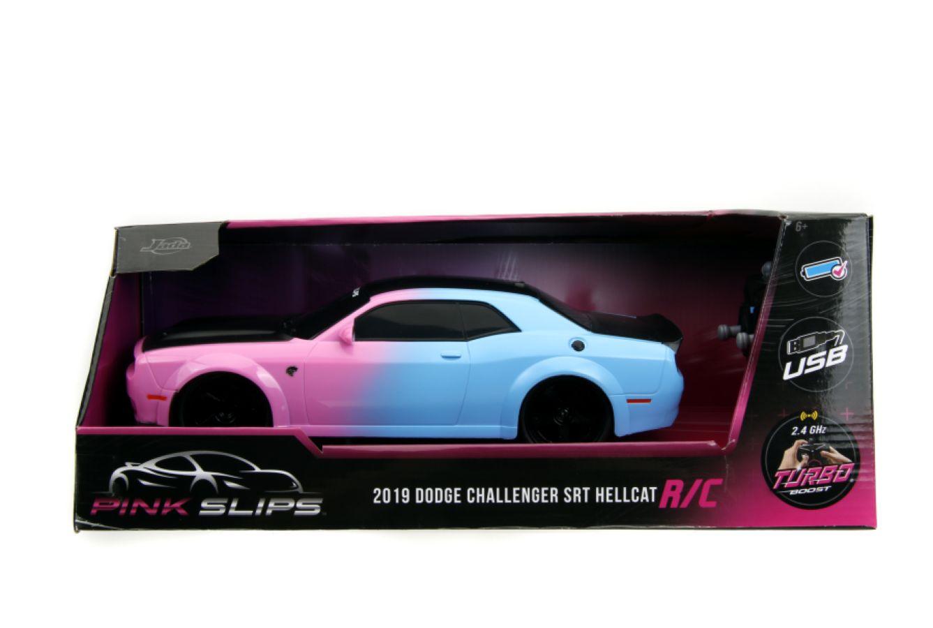 JAD35593 Pink Slips - 2019 Dodge Challenger SRT Hellcat 1:16 Scale Remote Control Car - Jada Toys - Titan Pop Culture